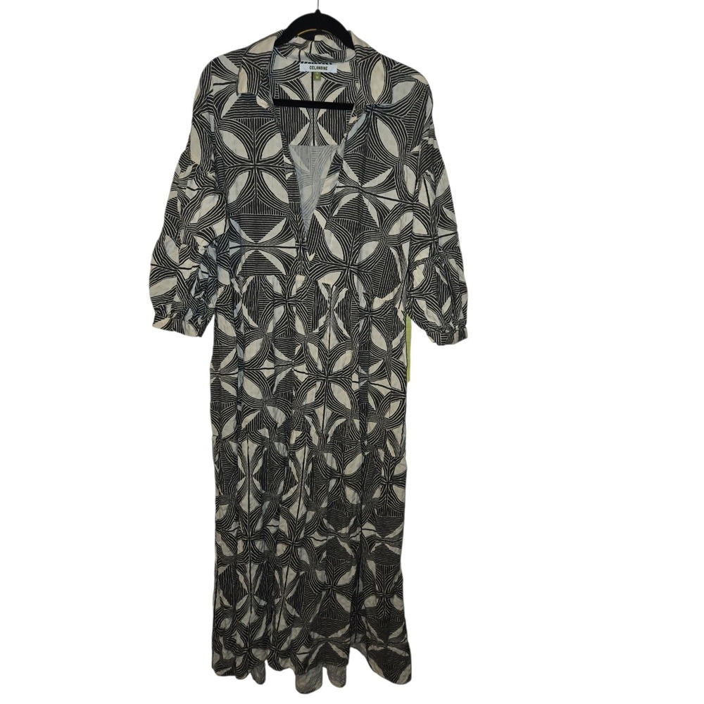 Womens Anthropologie Celandine 3/4 Sleeve Dress Tan/Brown‎ EUC Size XL - Picture 3 of 14